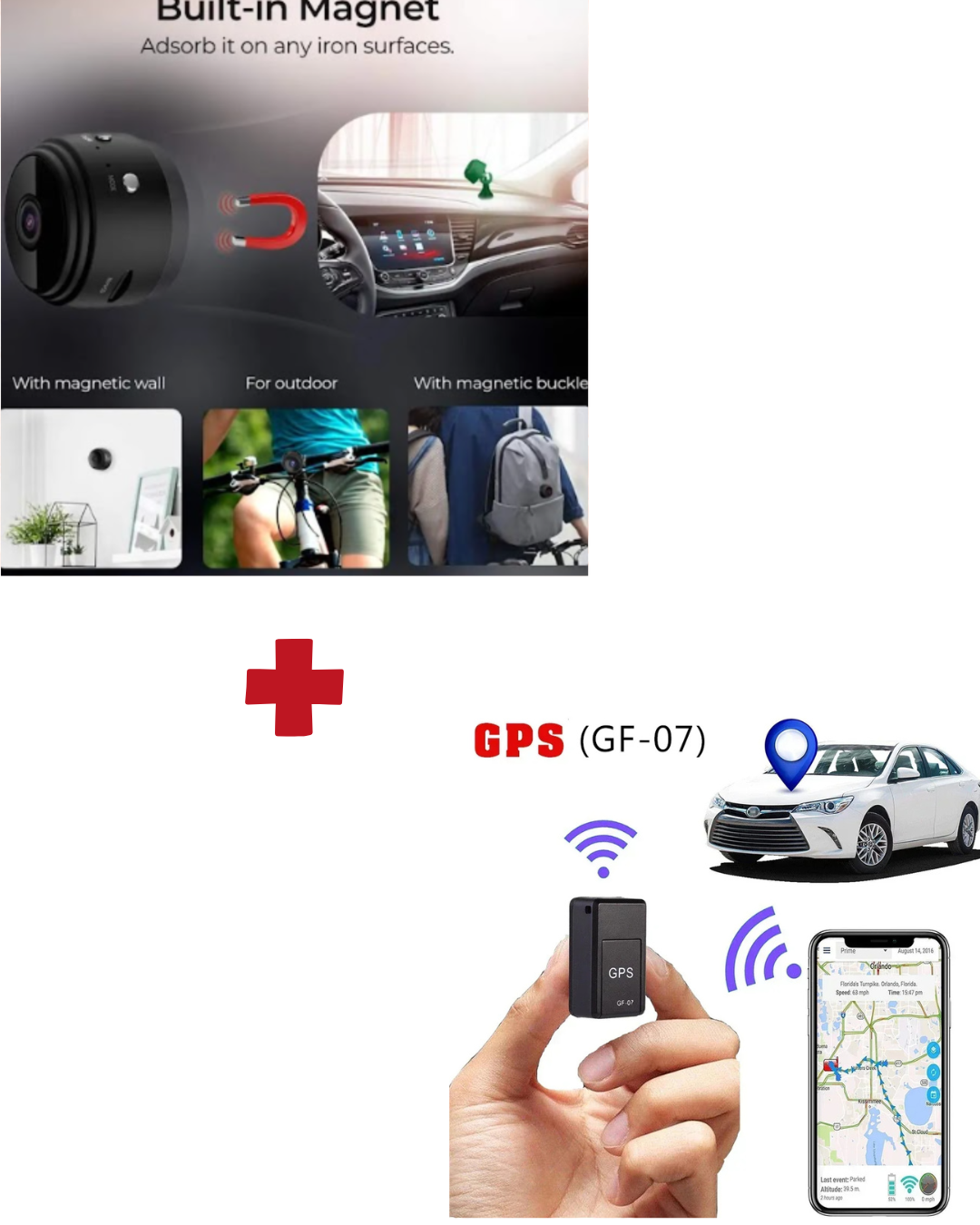 Combo Mini GPS rastre+Mini Camara Inalam